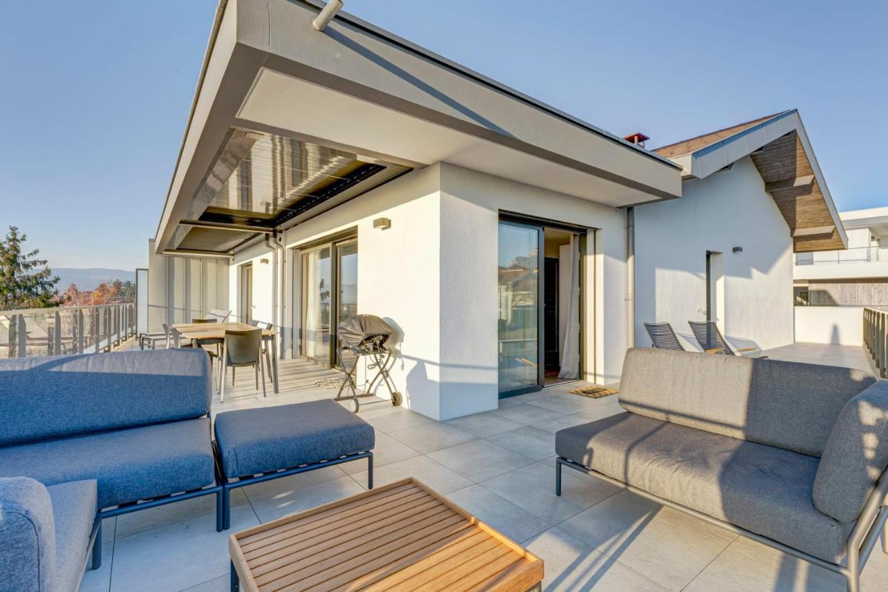 Serenity - 3 Bedroom Top Floor Apartment Parking & Lake View Terrace Annecy Eksteriør bilde
